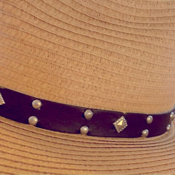 SOM-HER Flat Palm Hat Made in Mexico Sz M/L Gorgeous - Picture 5 of 12